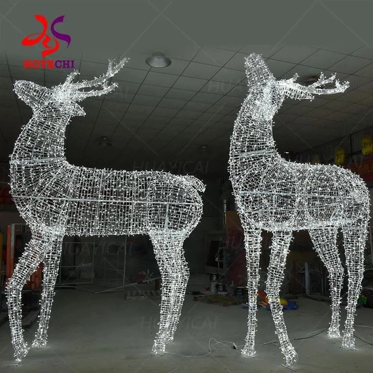 cold white reindeer lighst(001)