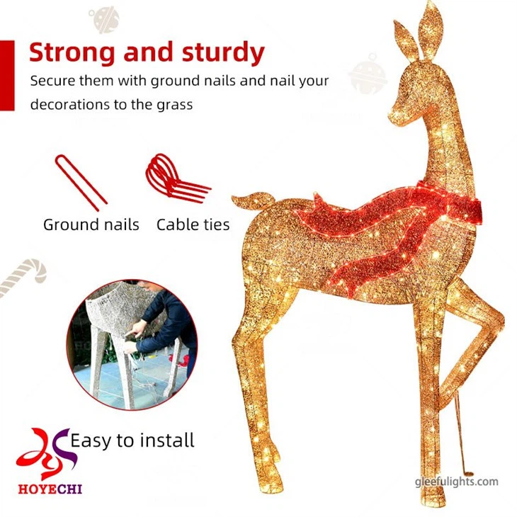 2024 New Product 2.7Meter Christmas Reindeer Lights For Outdoor Use