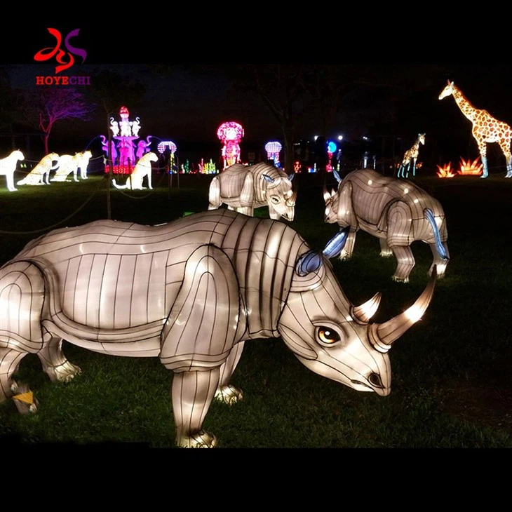 Outdoor Waterproof IP65 Chinese Festival Lantern Theme Park Zoo Christmas Holiday Decor Animal Lantern